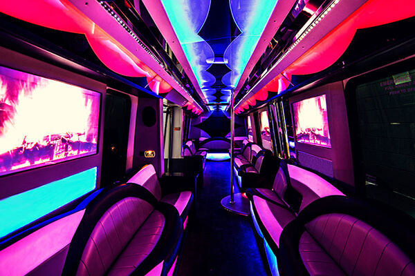 Farmington Hills party bus rental for large group transportation 